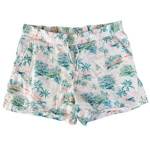 Tommy Bahama White Palm Island Print Women's Drawstring Shorts